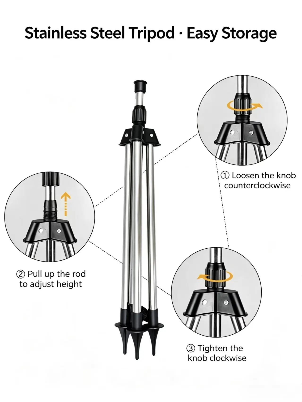 Automatic Rotating Sprinkler Tripod 360-Degree Meg Nozzle Garden Irrigation Watering Tool for Plants
