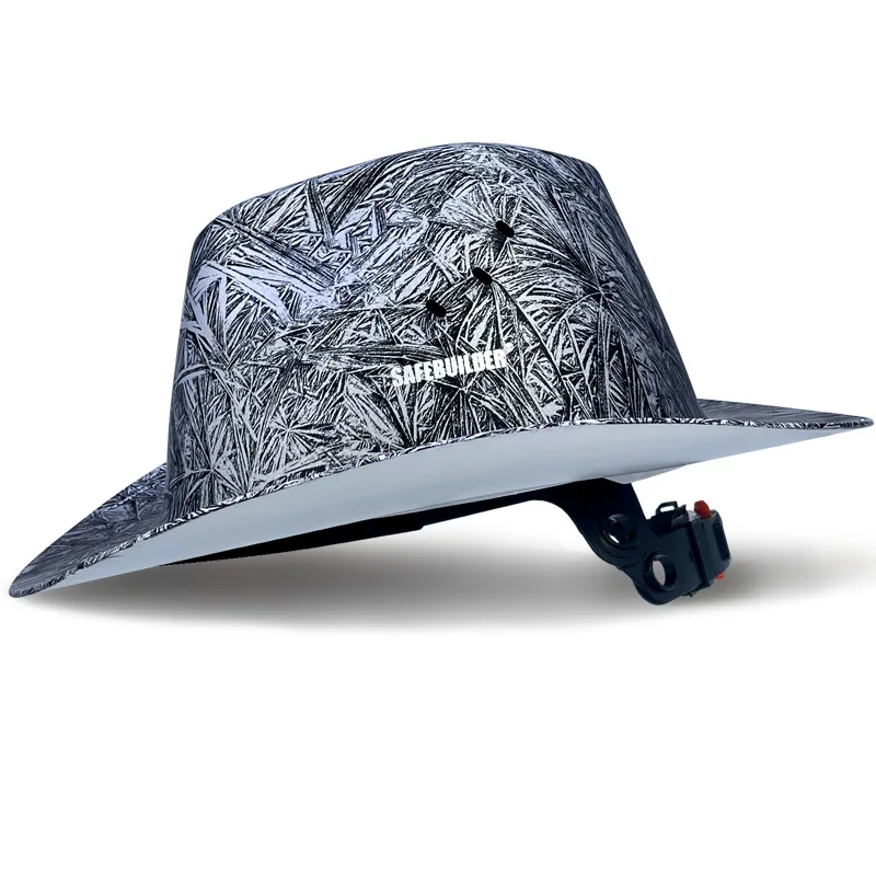 Carbon Fiber Color Cowboy Hard Hat Lightweight Breathable Comfortable Helmet Outdoor Protective Safety Helmet Fashion Hard Cap