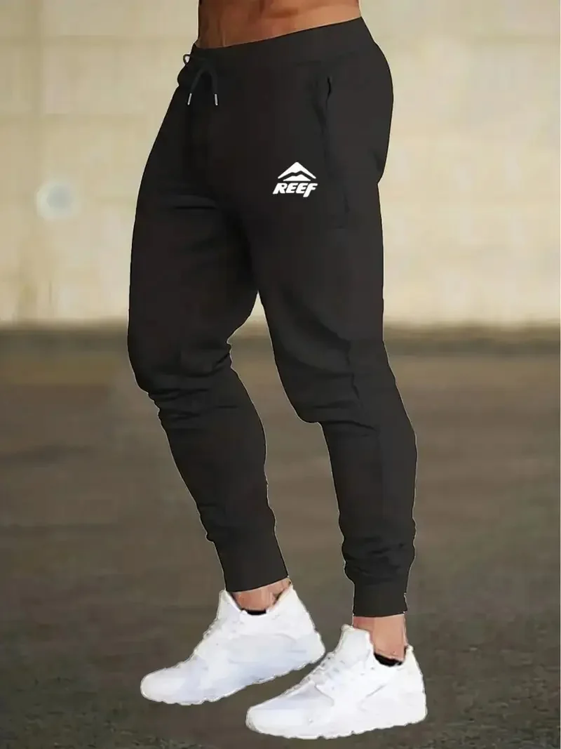 

Men's High Quali Brand Sweatpants Joggers Fitn Exercise Straight Leg Eighteen Pants Youthful Vitali
