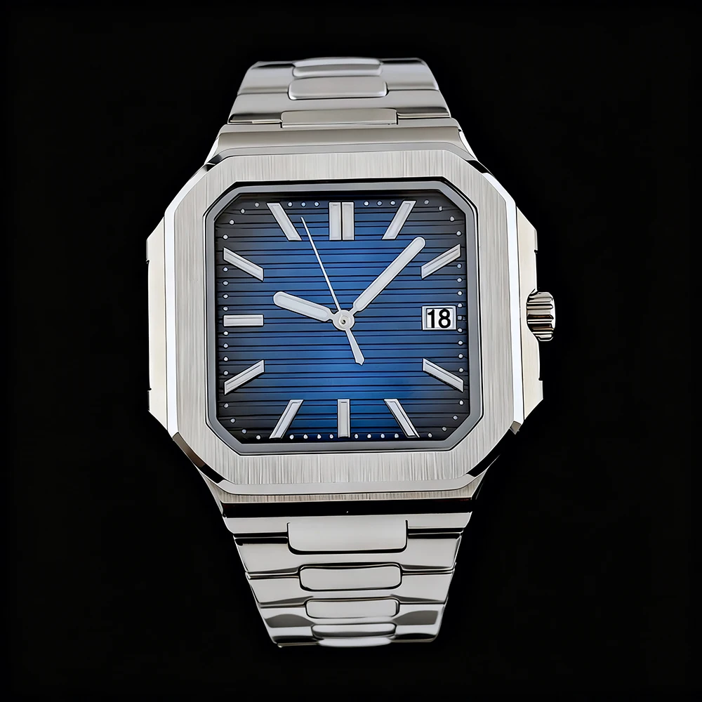 Orologio NH35 Orologio con logo personalizzato Orologio automatico da uomo con fibbia pieghevole in acciaio inossidabile Orologio con movimento NH35