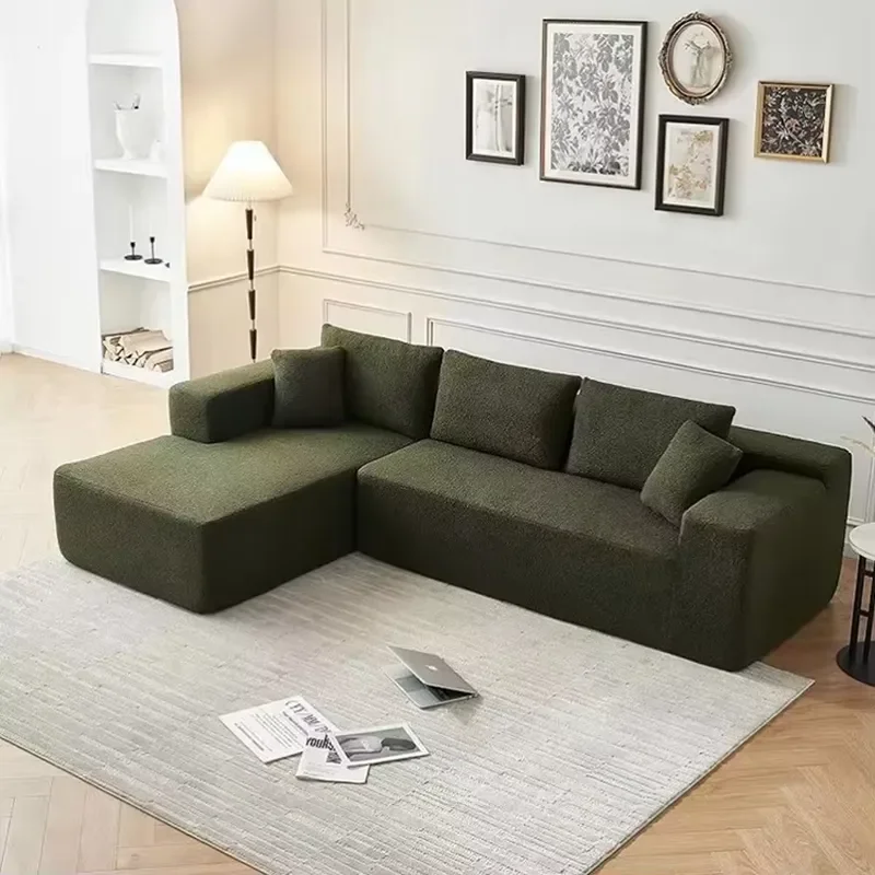 Cross-border One Seat L-shape Fabric Compressed Sofa with High Density Sponge for Modern Living Room Bedroom Balcony