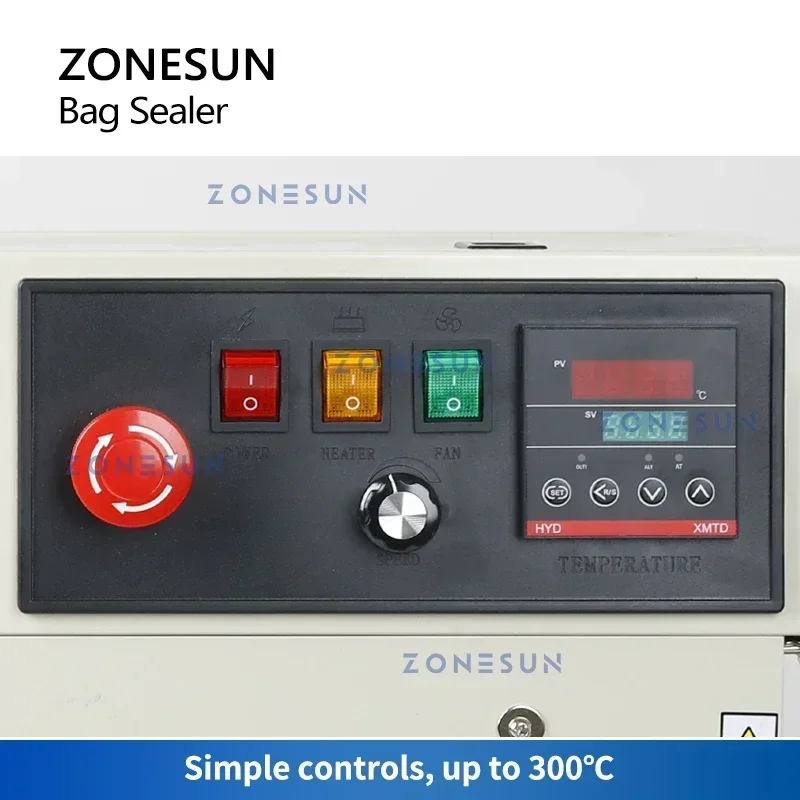 ZONESUN ZS-FR900S Foil & Plastic Bag Sealing Machine with Serial Number, Lot & Expiry Date Embossing