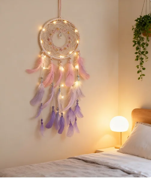 Large Bohemian Home Decor Dream Catcher Handmade Cotton Tassel Bedroom Living Room Pendant