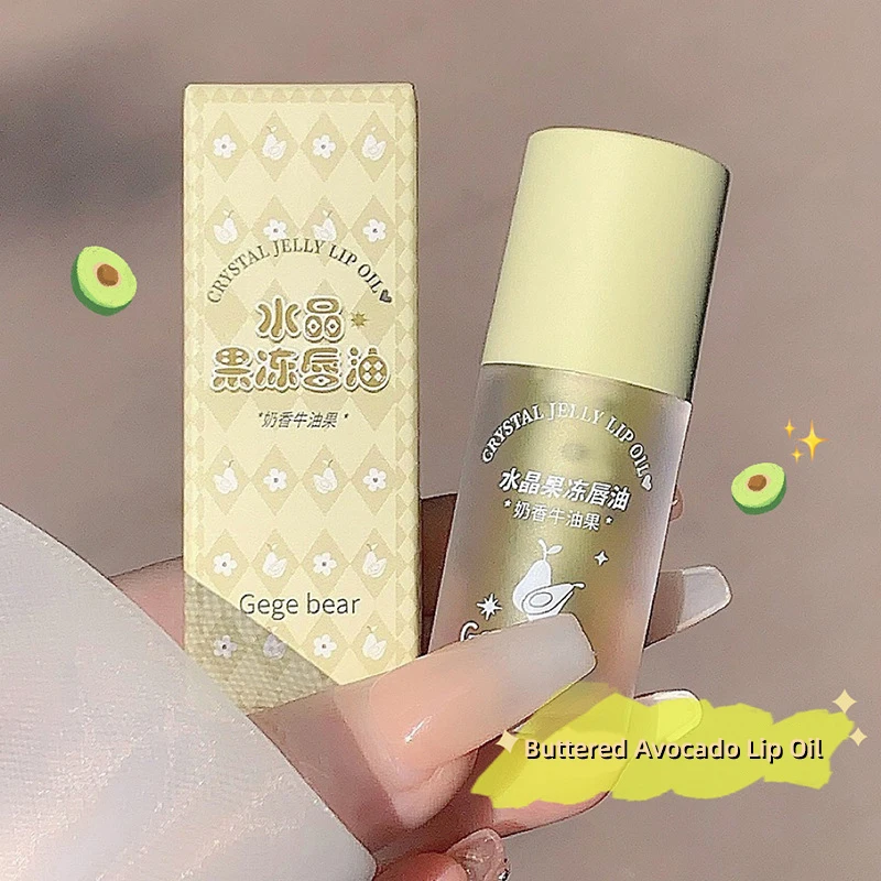 Peach Grape Jelly Lip Oil Big Brush Head Moisturizes Crystal Plumping Lip Care Lipstick Tinted Fruit Lip Balm Comestic Tools