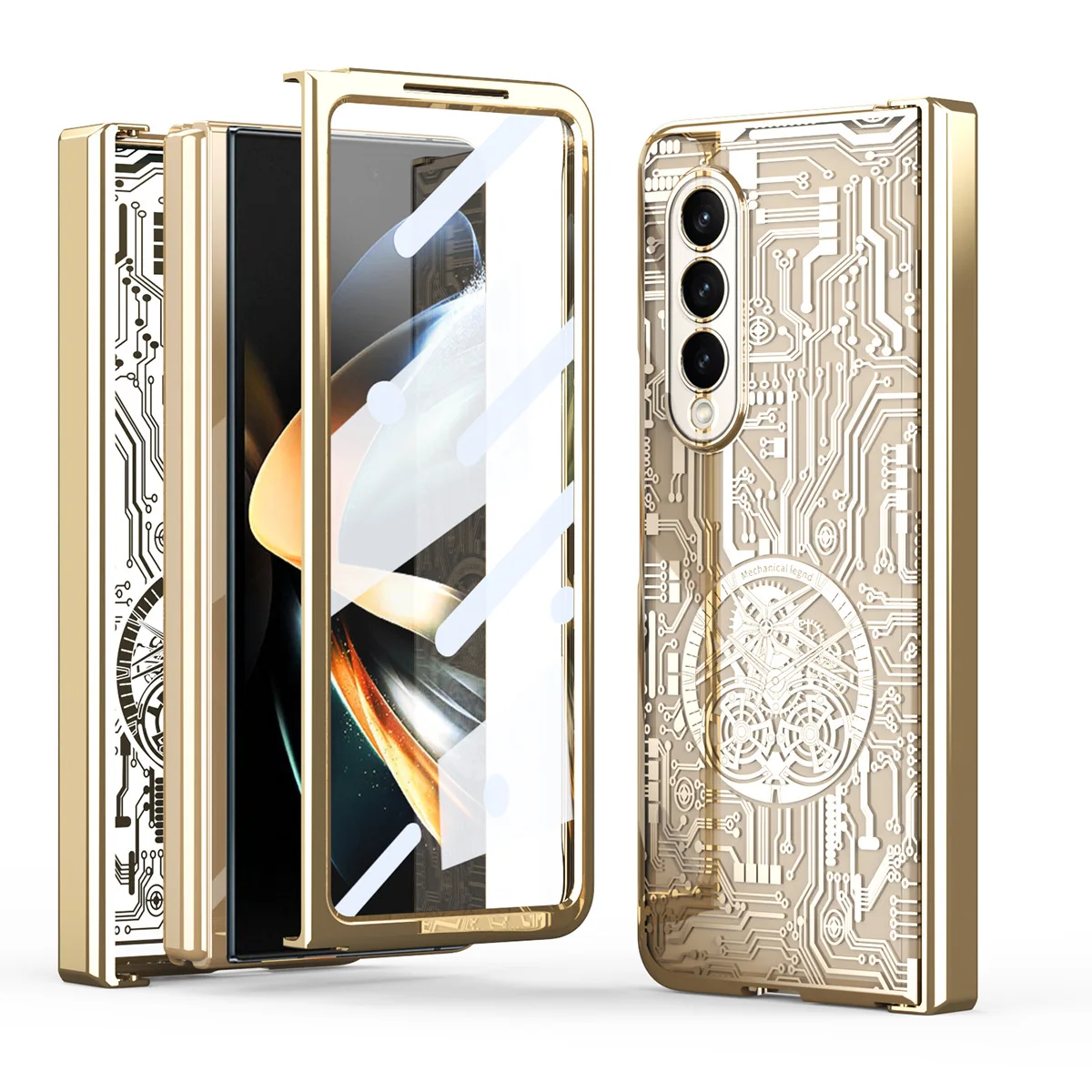 Z Fold 6 High-end luxury electroplated protective case For Samsung Galaxy Z Fold 6 5 Fold4 Fold3 Fold2 Fashion mobile phone case