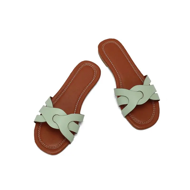 Girseaby 2025 New Design Spring Ins Slippers for Women Open Toe Flats Soft Daily Outdoor Female Shoes Plus Size 47 48 49 Summer