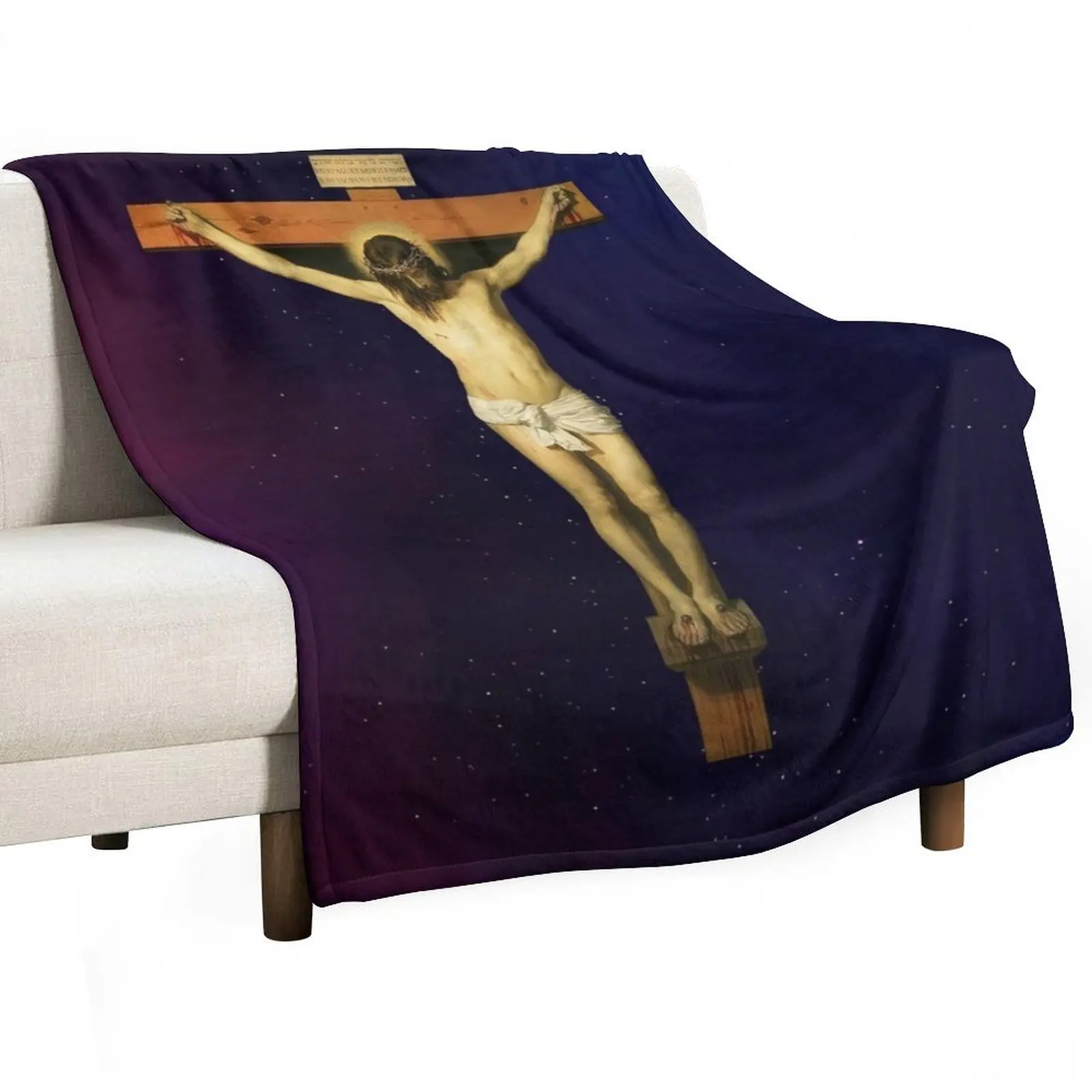 Jesus Christ Passion Crucifixion Crucifix Cross Throw Blanket Decorative Throw Luxury Throw Blankets