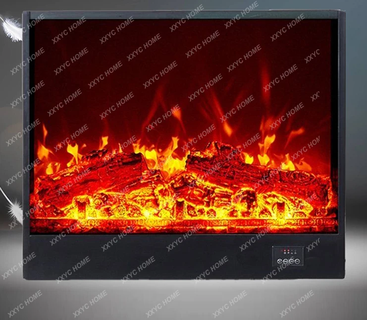 Retro Led Simulation Flame 3D Electronic Fireplace Embedded Ambience Light TV Cabinet