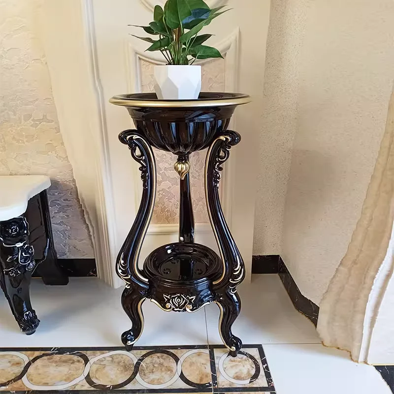 

Small household household furniture living room modern simple hanging orchid floor high-grade imitation solid wood home balc
