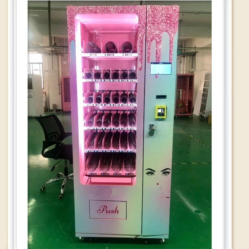 

24 Hours Self Service Woman Napkin Pad Sanitary Touch Screen Mini Eyelash Beauty Vending Machine Support Customized