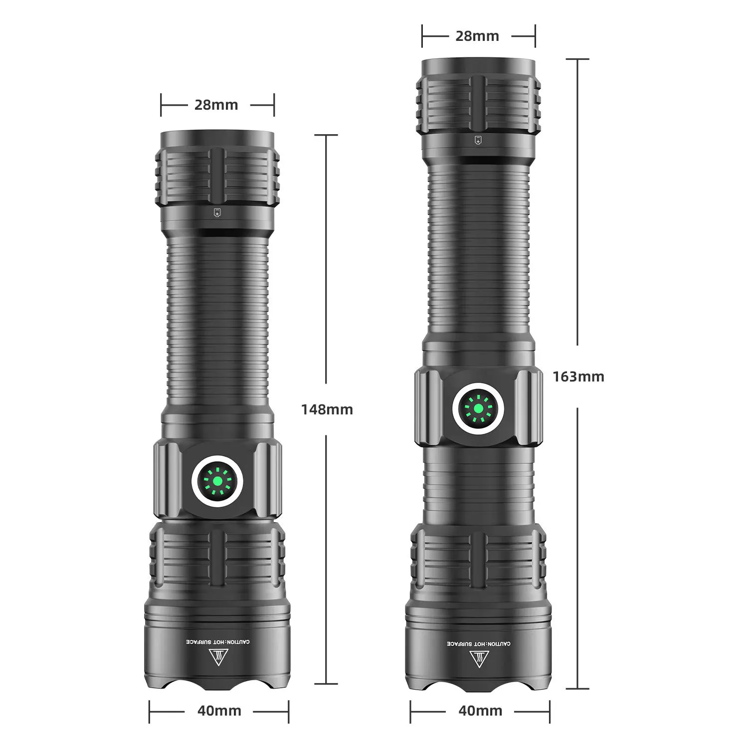 LED white laser strong light tactical flashlight Fixed bracket telescopic zoom Type C charging flashlight