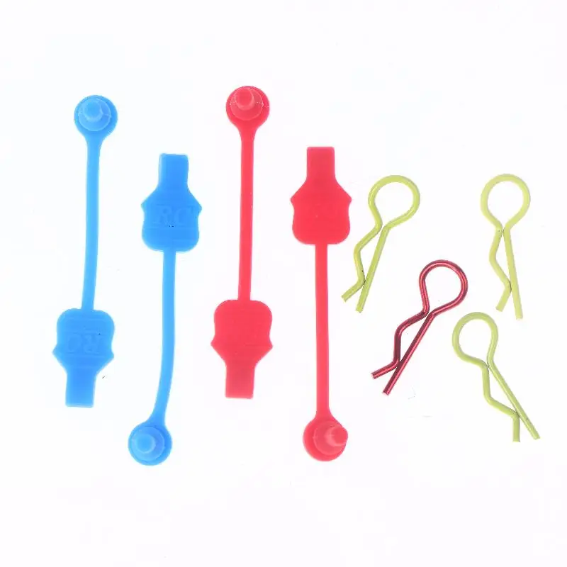 Melhore sua experiência de carro RC com retentor de clipes de corpo de silicone de 4 unidades para peças de atualização 1/10 1/8 Arrma Granite Kraton 6s