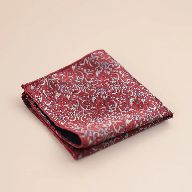 Lenço de bolso masculino colorido multicolorido ponto paisley clássico lenço de casamento negócios jacquard lenço
