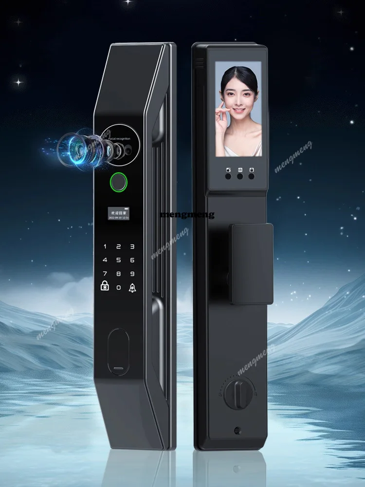 

Умный замок с 3D-распознаванием лиц, автоматическим считыванием вен ладони и отпечатков пальцев, электронный кодовый замок для домашней безопасности