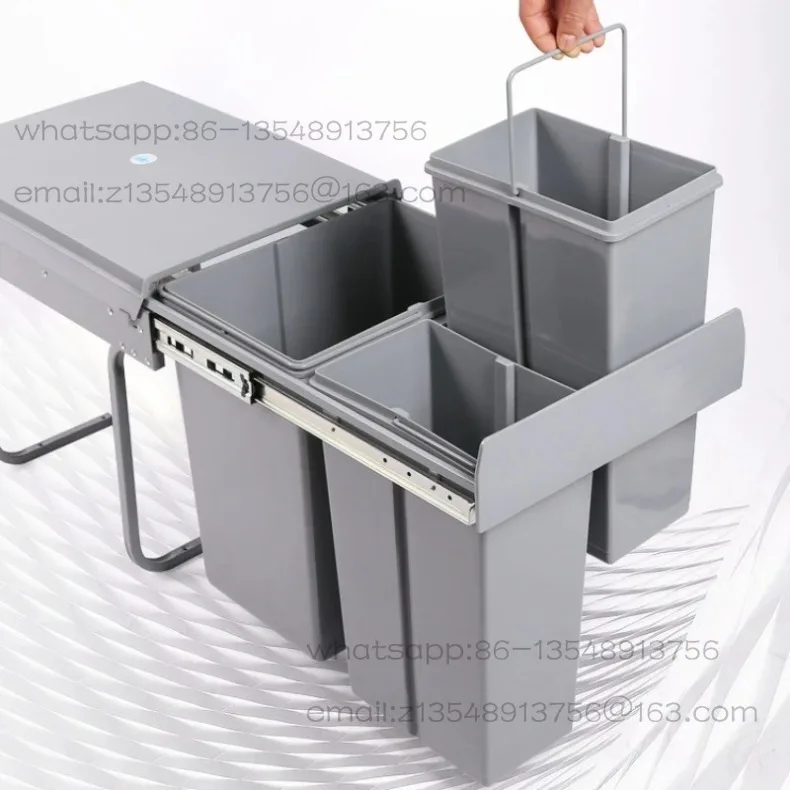 

Cabinet embedded trash can large capacity classification slide trash can kitchen recycling accessories