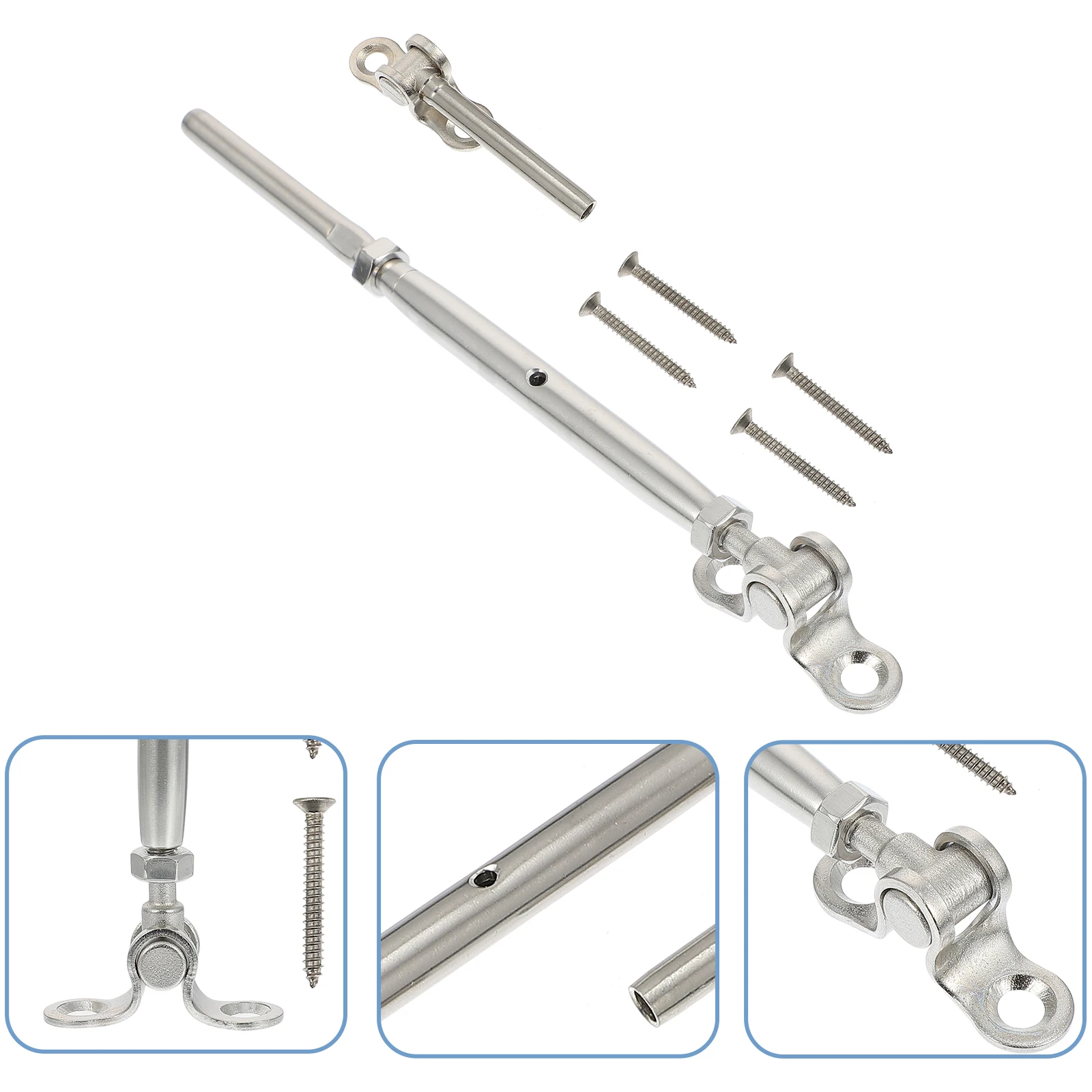 

304 Stainless Steel Cable Railing Hardware Kit 3 16 Inch Wire Rope Anti Fatigue Weatherproof Corrosion Resistant for Deck