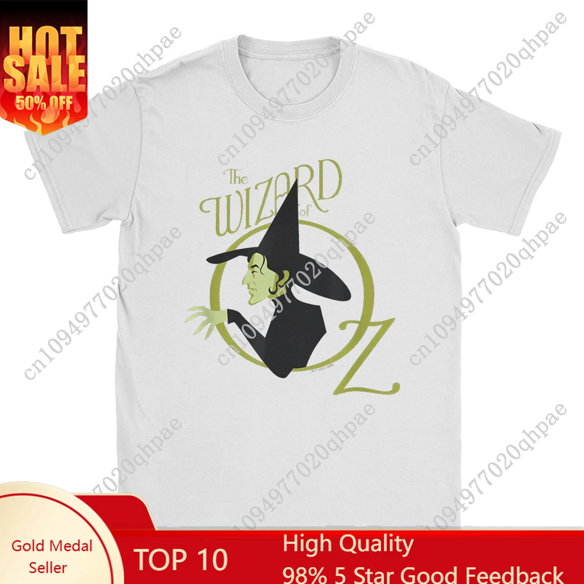 

The Wizard of Oz Wicked Witch Silhouette T Shirts Men Cotton Funny T-Shirt O Neck Vintage Profile Tee Short Sleeve Clothes Party