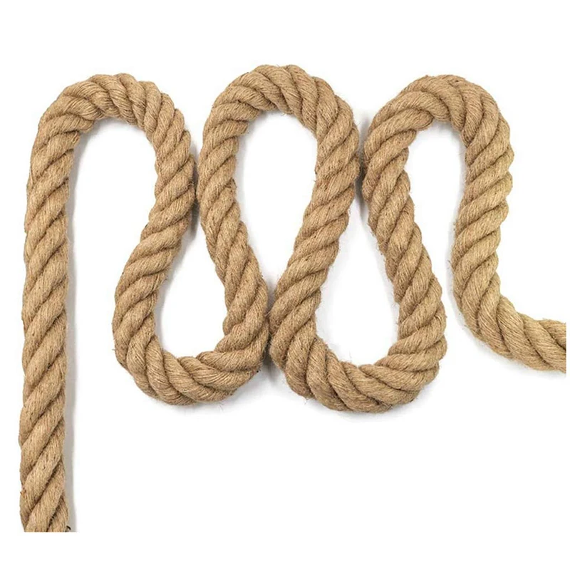 10M Natural Jute Rope Heavy Thickness Gardening Tied Rope For Wrapping Home Decor Outdoor Staircase Decorated Fence Twine Craft