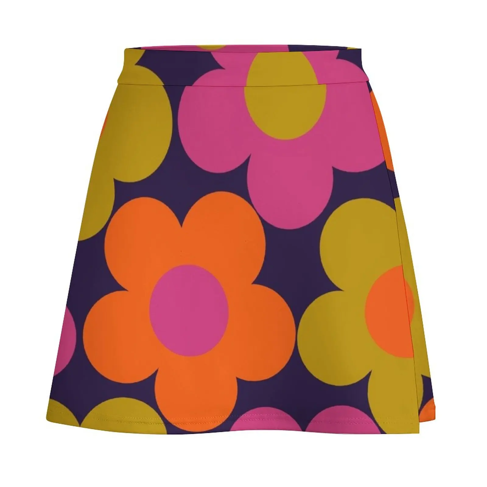 60s Style Neon Flowers Mini Skirt School uniform fairy grunge cute skirt Mini Skirt