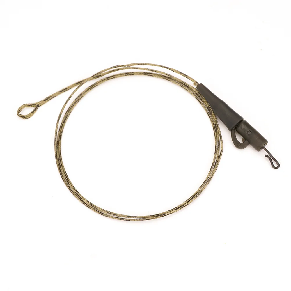 Hirisi 6er-Pack 45lb geflochtene Lead-Core-Schnur, vorgebundene Helikopter-Chod-Hair-Rig mit Bleiklippe und Wirbel, vorgefertigtes Karpfen-Rig, Terminal Tackle – Detail 2