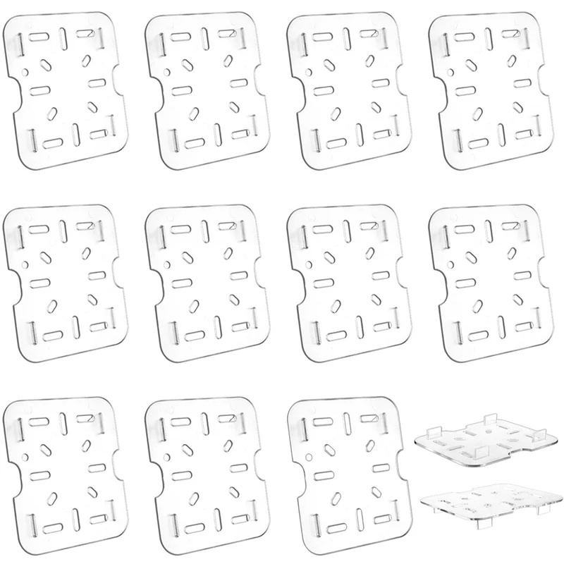 ABWR-12個入り プラスチック製水切りラック 1/6スケール フードパン用 透明プラスチック製グレーチング アクリル製水切りトレイ オーガナイザー 収納ラック
