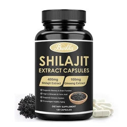 BUNKKA Organic Shilajit Capsules Fulvic Acid Shilajits Original Himalaya For Energy Supplement Muscle Gain&Build For Men&Women