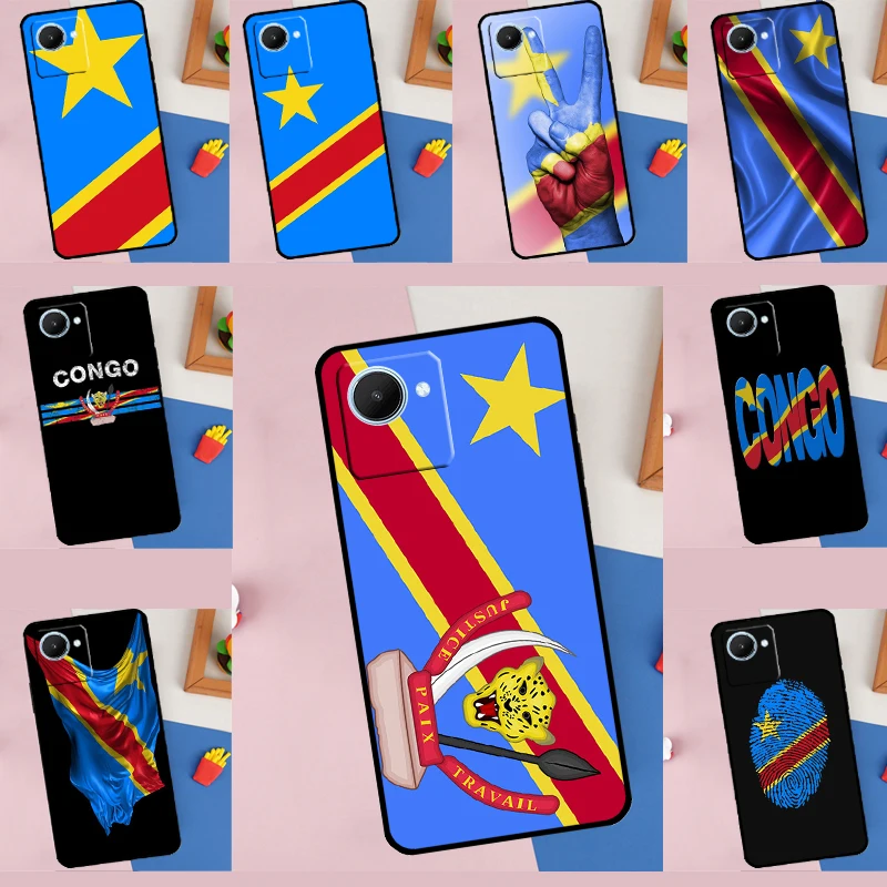 

Флаг Конго Демократической Республики для Realme GT 6 6T 5 GT7 Pro C67 C75 C61 C55 C53 C51 C21Y C25S 10 11 12 13 14 Pro Plus Чехол