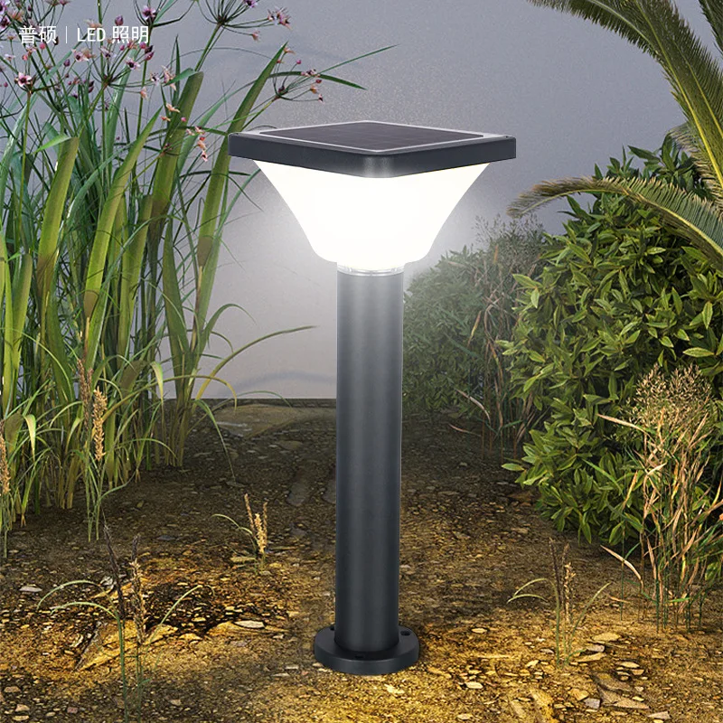 Modern Courtyard Solar Lawn Lights Energy Saving Decoration Outdoor Waterproof IP65 High Quality Villa Park 5W LED Garden Lamp