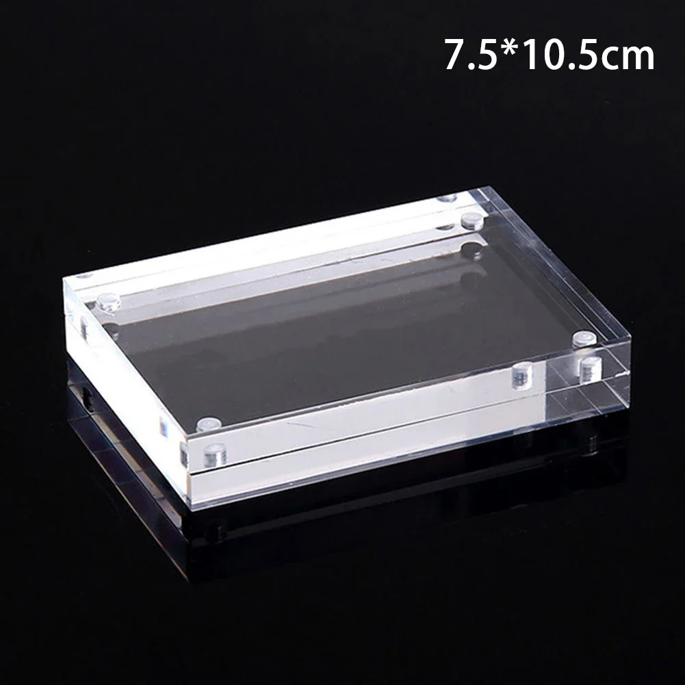 Transparent Acrylic Picture Photo Frame Magnetic Photocard Holder Poster Display Stand Album Thick 10+10mm Photo Protection