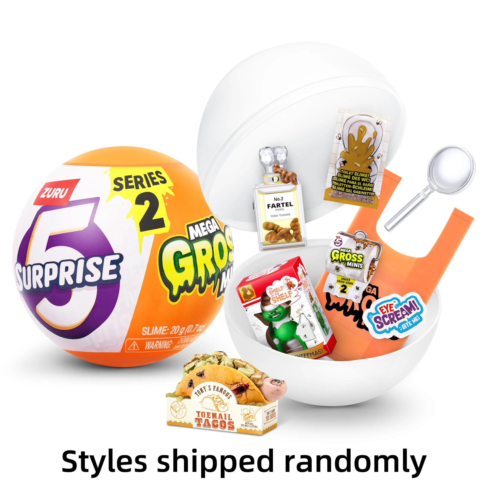 

ZURU Random Master of Pranks Blind Ball Toy Furry Mold Real Liquid Prank Halloween April Fools' Day Box Children Adults Dolls