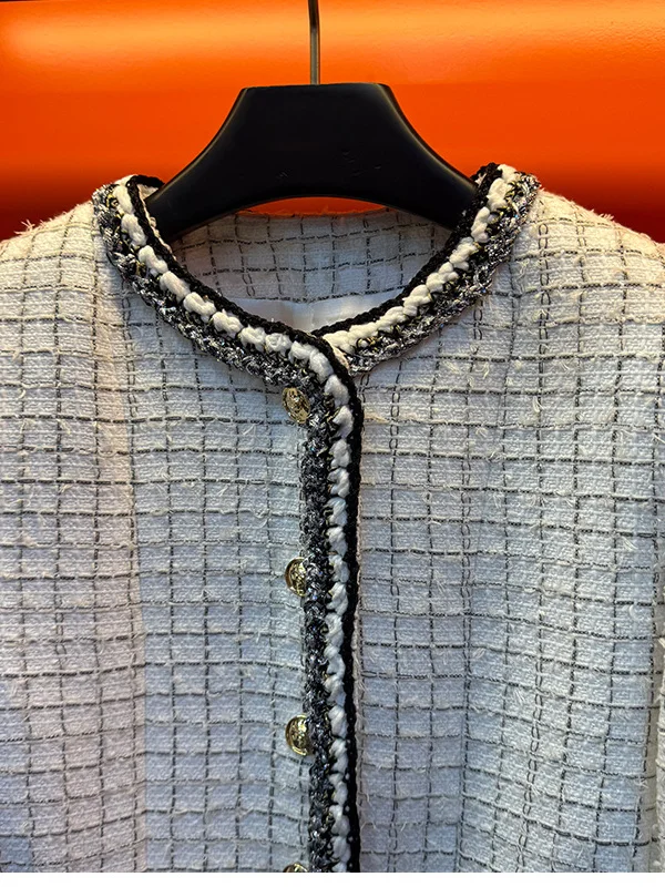 Herfst Nieuwe Sle Little Fraance Sle Geweven Ontwerp Cowl Ne Jas Ele Ronde Ne Bovenkleding Dames Jaet