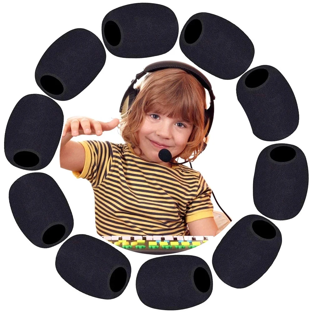Telephone Sponge Covers Meeting Mic Headset Sleeve Microphone Mic Cover Mic Protector Headset Foam Covers Microphone Windshield