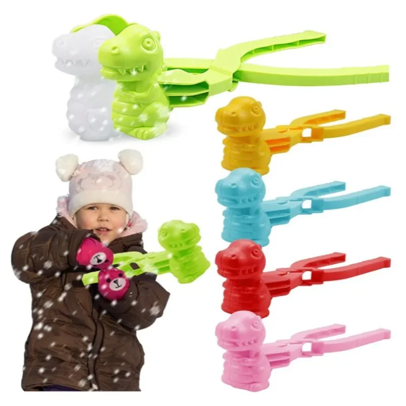 Snowflake Shaped Snowball Maker Clip Children Outdoor Plastic Winter Snow Sand Mold Tool for Snowball Fight Outdoor Fun Sports