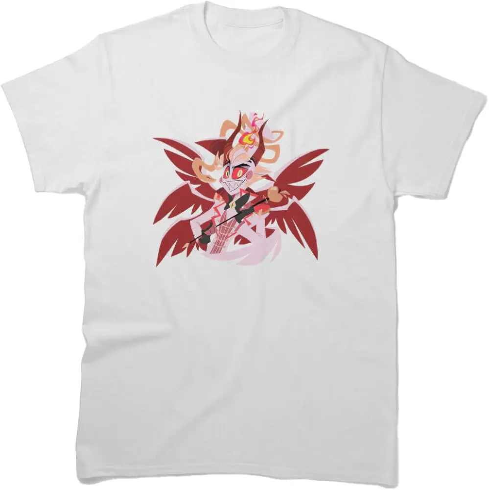 Unisex Shirt Hazbin Cotton Hotel  Lucifer  Tee Friends T-Shirt High Quality 100%Cotton Short Sleeve