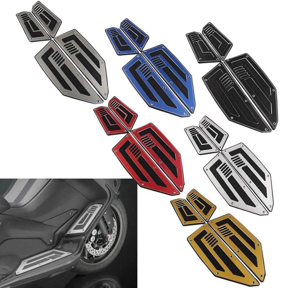 

Motorcycle Aluminum Footrest Foot Pegs Plate Pads Footboard Steps For YAMAHA TMAX530 TMAX 530 T-MAX 530 2012 2013 2014 2015 2016