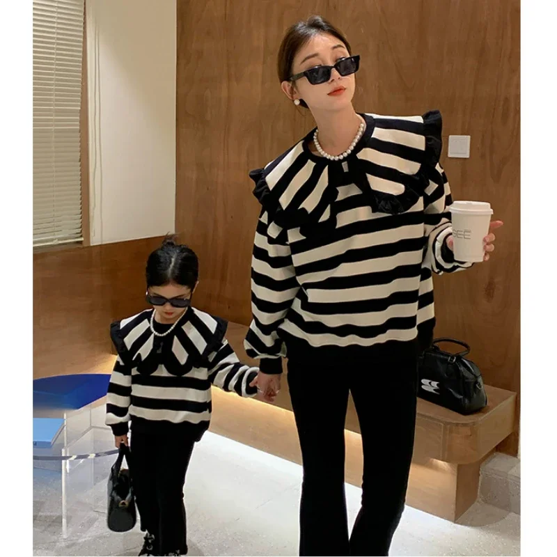 Mom And Daughter Sweatshirt Mother And Baby Girls Clothing Fashion Children Hoodies Tees Parent-Child Matching Autumn Clothes