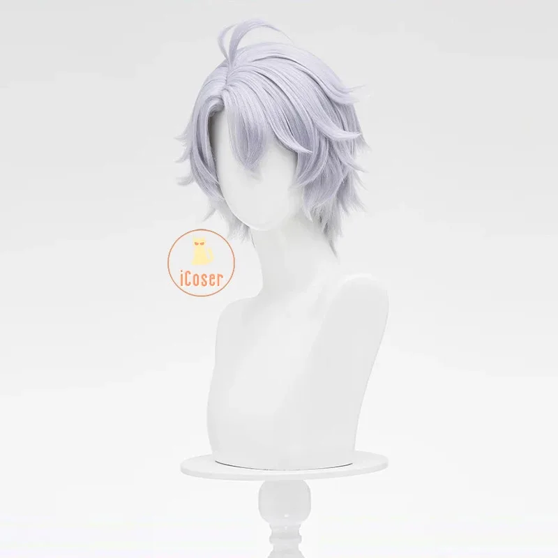 

iCoser Honkai Star Rail Phainon Косплей Парик Светло-серые Короткие волосы Амфорес Вечная Земля Хэллоуин Вечеринка для женщин Мужчин Реквизит