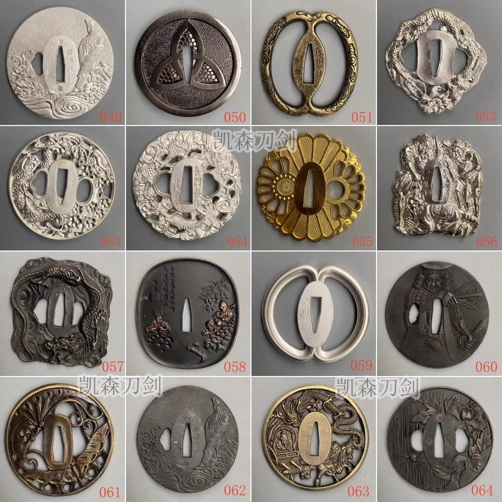 

Высококачественная металлическая медь из цинкового сплава, меч катаны, ручка Tsuba для японского меч катаны 49-64