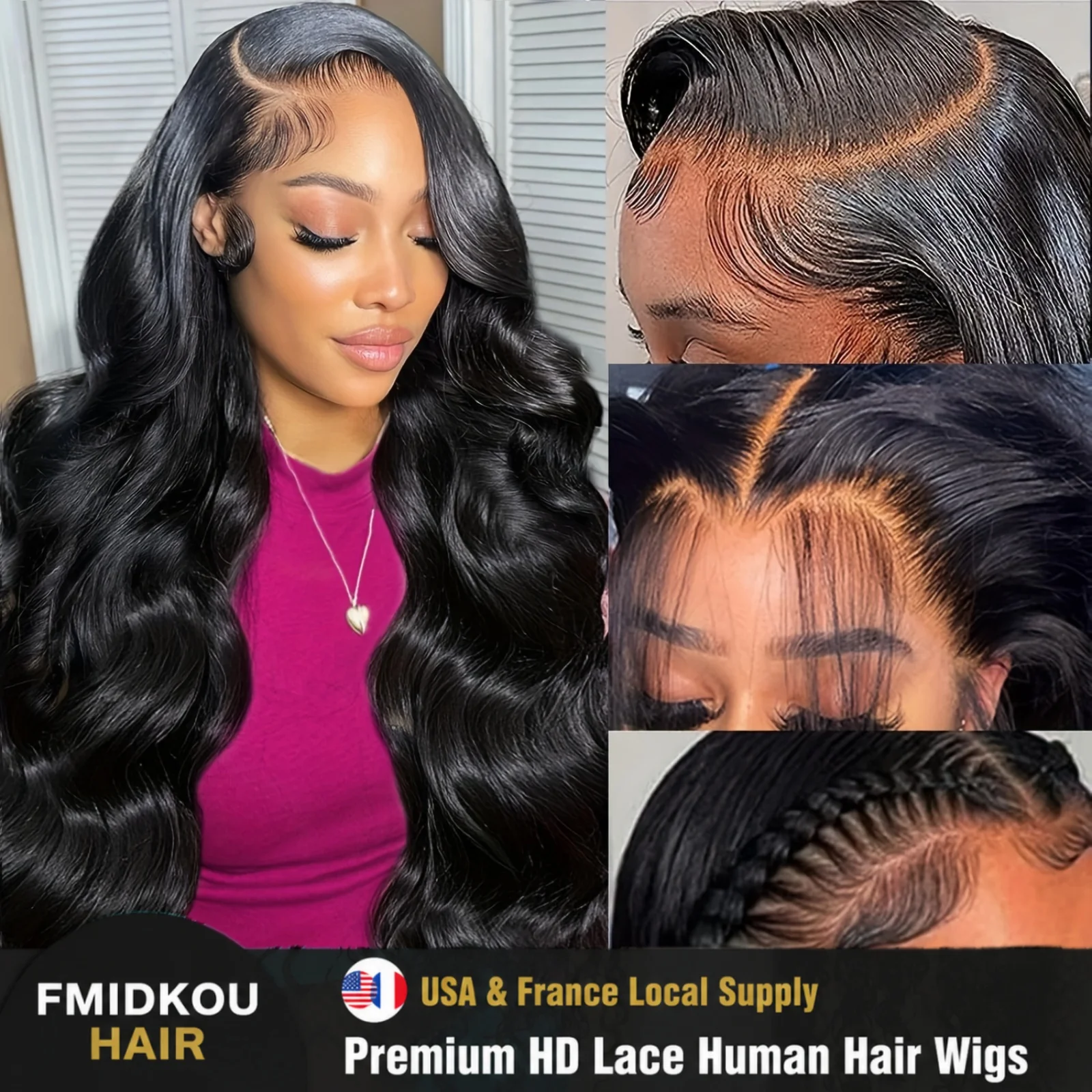 

13x6 HD Lace Human Hair Wigs Body Wave Human Hair Wig 13x4 HD Lace Closure Wigs Ready to Wear for Woman Human Hair Wigs On Sale