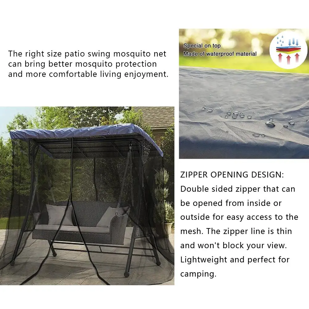 

Swing Insect Cover Courtyard Mosquito Net, Terrace Outdoor Net Net, With Mosquito Mesh Zipper Opening Swing Mesh J1O6