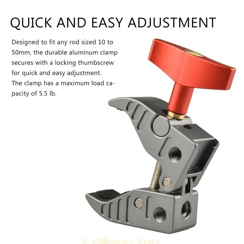 

B0KF Arm Double Ball for Head Claw Clip Universal Monitor Bracket Clamp Ho