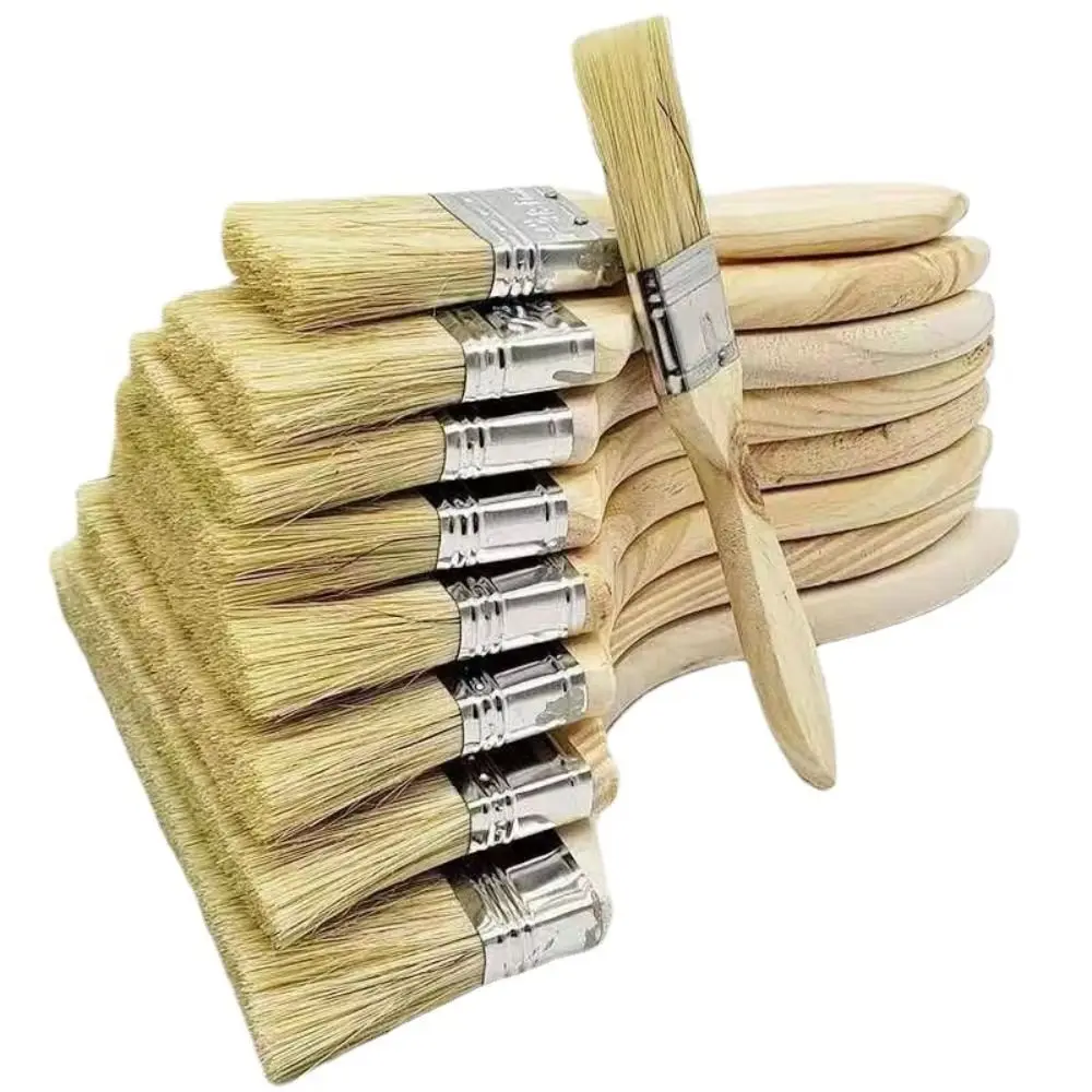 Holzgriff Borsten Pinsel Malen Werkzeug Acryl Malerei Pinsel Chip Pinsel Verdickte Utility Farbe