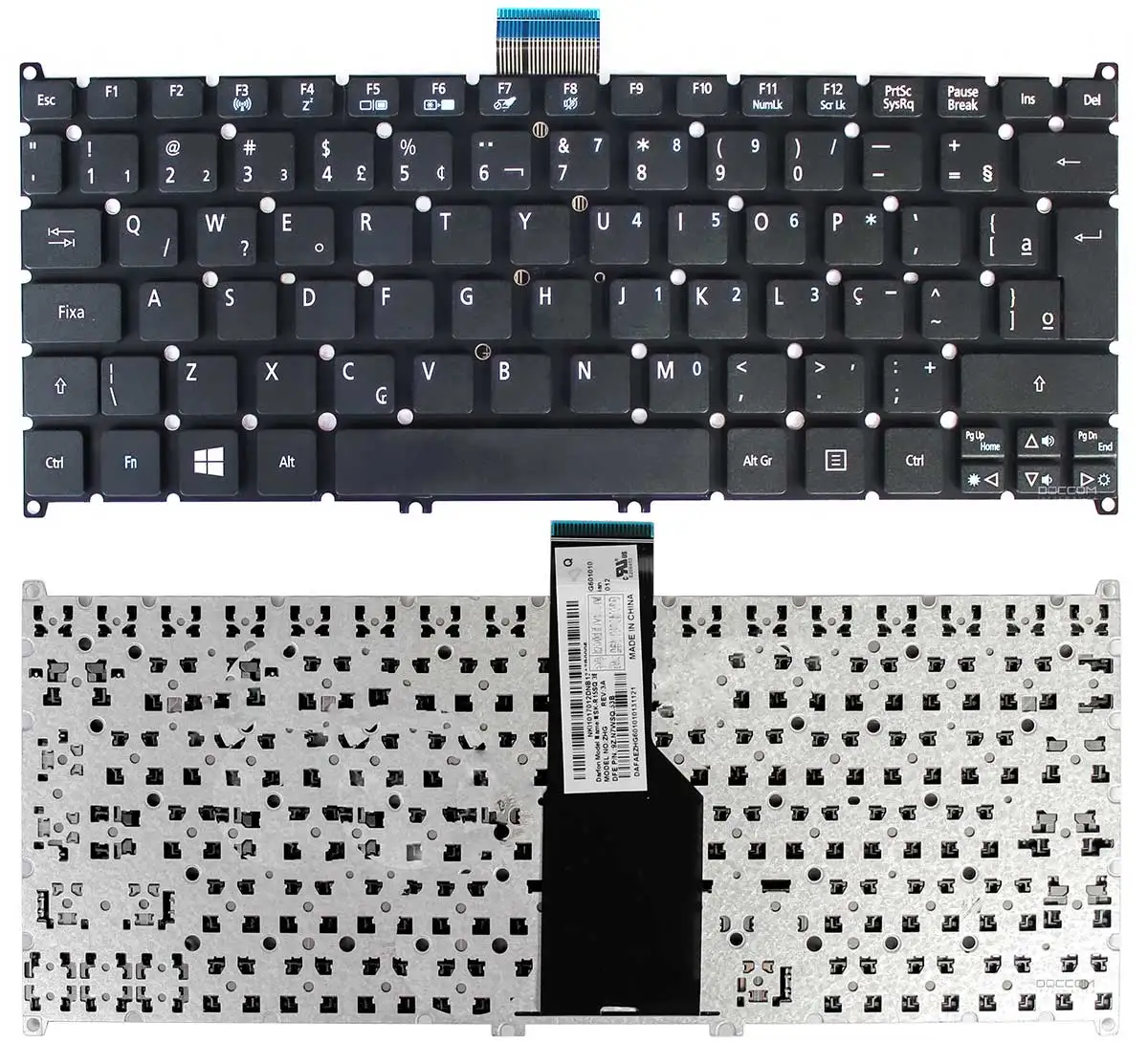 Netbook Acer Aspire Nsk-r70sw 0r Nsk-r71bw 0U Nsk-rt0sw Nsk-r10pw Nsk-r10pw 0r Nsk-r10pw 0U 9z.n7wpc.20s Compatible Keyboard