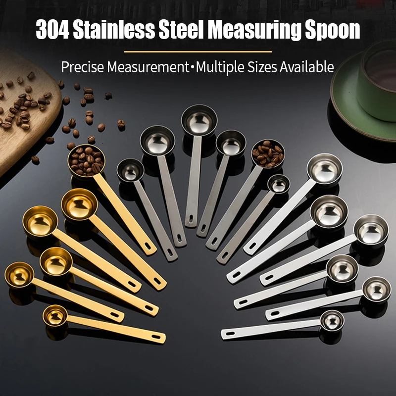 OANKR Premium Coffee Scoop Set, 15ml 20ml 25ml Measuring Tablespoon, Stainless Steel Coffee Measuring Spoon with Long Handles