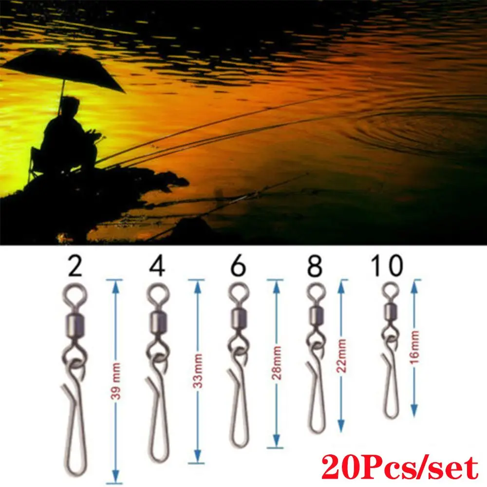 Hot Sale 2# - 12# Stainless Steel Solid Ring Heavy Duty Ball Fishing Snap Connector Bearing Barrel Rolling Swivel