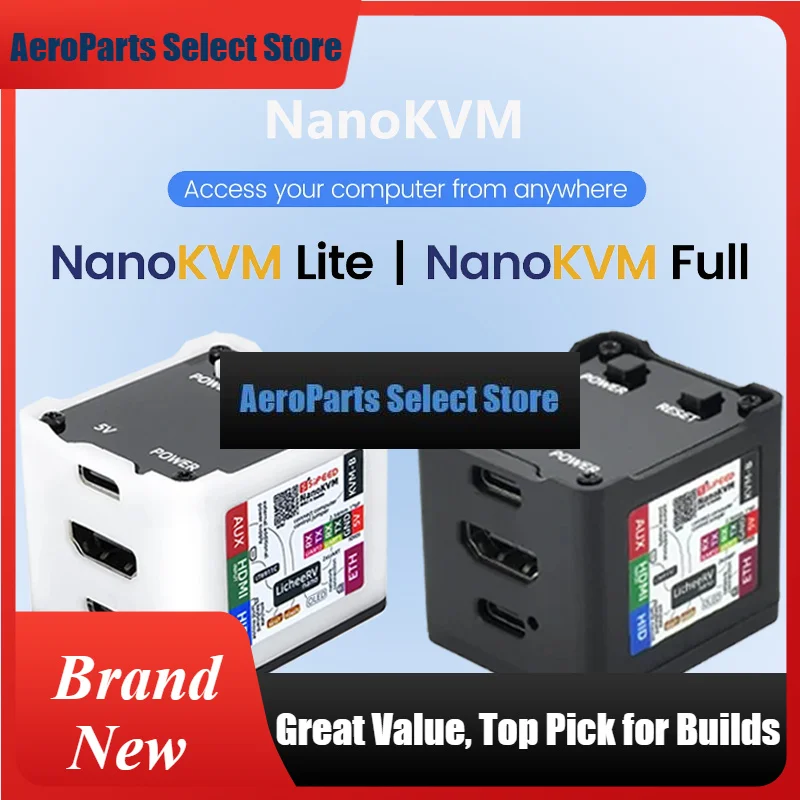 AeroPartsSipeed NanoKVM Full NanoKVM Lite: Мини-сервер для удаленного управления и обслуживания с HDMI, совместимый с Raspberry Pi и Lichee Nano KVM