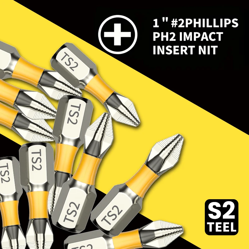 20pcs PH2 Strong Magnetic Coil Electric Screwdriver With Cross Head Electric Screwdriver, High Hardness Hand Electric