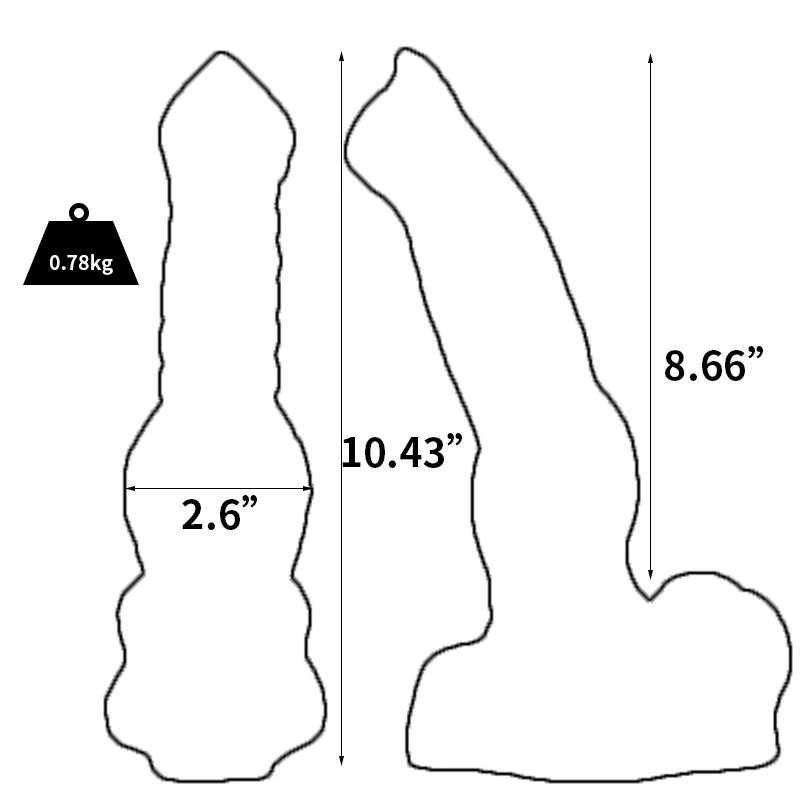 YOCY Cheap colorful silicone dildo animal wolf dog penis knot anal plug limited edition (Follower Enjoy Additional Discounts)