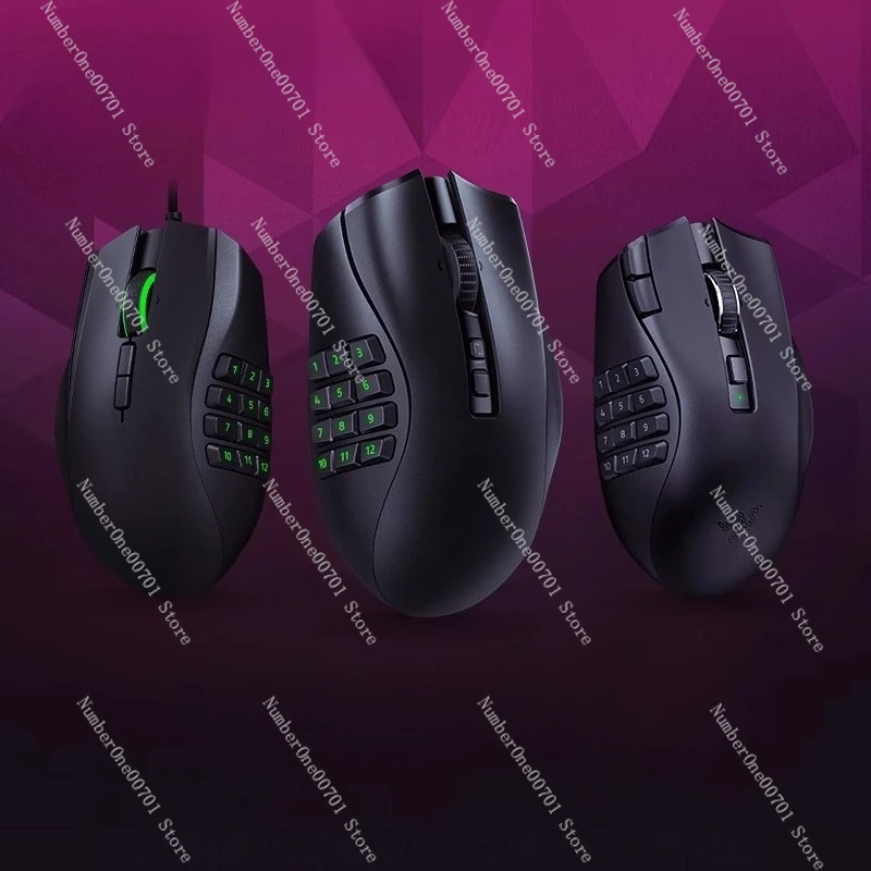 

Nagavan Snake Naga Wireless Professional Gaming Mouse Wired RGB Macro Replaceable Side Keys