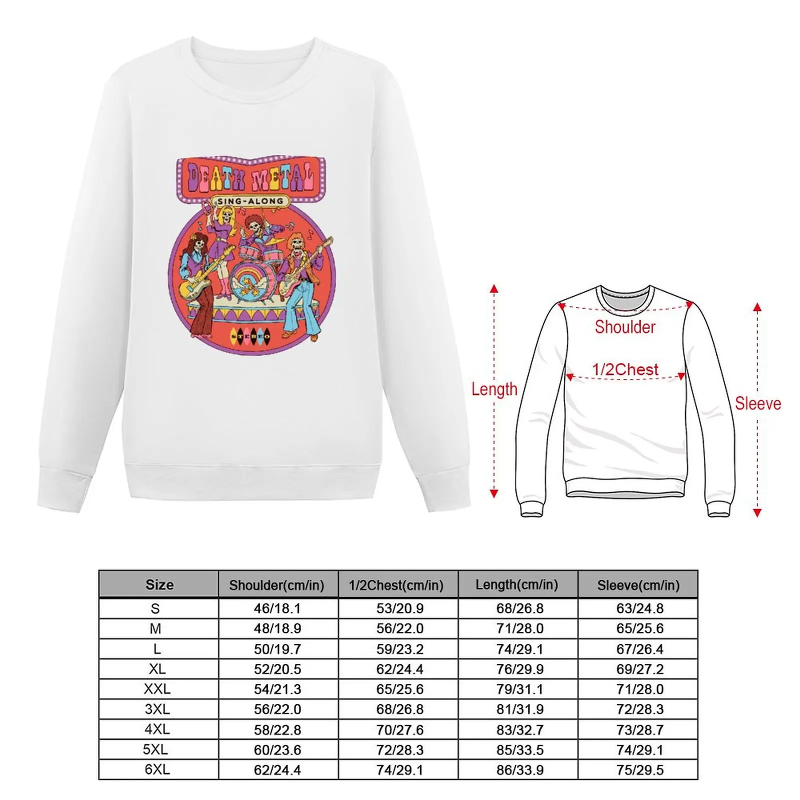 Death Metal Sing-Along Sweatshirt men's clothing streetwear men tracksuit sweatshirts for men